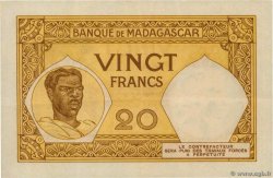 20 Francs MADAGASKAR  1937 P.037 fVZ