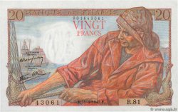 20 Francs PÊCHEUR FRANKREICH  1943 F.13.06 fST+