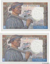10 Francs MINEUR Lot FRANCIA  1941 F.08.02