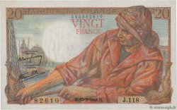20 Francs PÊCHEUR FRANKREICH  1944 F.13.08