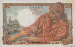 20 Francs PÊCHEUR FRANCE  1944 F.13.08 AU+