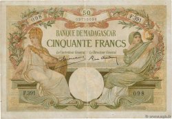 50 Francs MADAGASCAR  1937 P.038 RC+