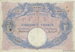 50 Francs BLEU ET ROSE FRANCIA  1915 F.14.28