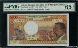 5000 Francs Fauté GABóN  1974 P.04x FDC