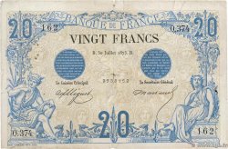 20 Francs NOIR FRANKREICH  1875 F.09.02 fSGE