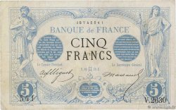 5 Francs NOIR FRANCE  1873 F.01.18 VG