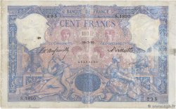 100 Francs BLEU ET ROSE FRANCE  1895 F.21.08 G