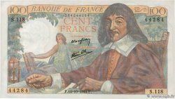 100 Francs DESCARTES FRANCE  1944 F.27.08 SPL+