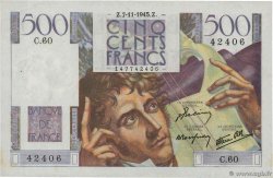 500 Francs CHATEAUBRIAND FRANCE  1945 F.34.03 pr.SUP