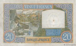20 Francs TRAVAIL ET SCIENCE FRANCE  1940 F.12.08 VF-