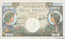 1000 Francs COMMERCE ET INDUSTRIE FRANCIA  1940 F.39.03