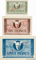 5, 10 et 20 Francs Spécimen FRANCE regionalismo e varie Nantes 1940 K.081s au K.083s