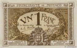 1 Franc MONACO  1920 P.04b EBC+