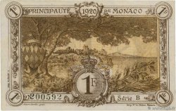 1 Franc MONACO  1920 P.04b q.AU
