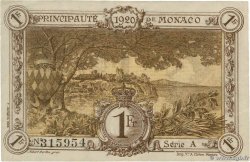 1 Franc MONACO  1920 P.04a MBC+