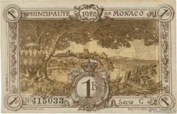 1 Franc MONACO  1920 P.04b MBC+