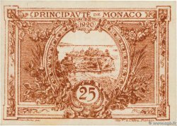 25 Centimes MONACO  1920 P.01a FDC