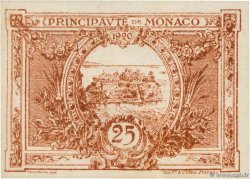 25 Centimes MONACO  1920 P.01a FDC