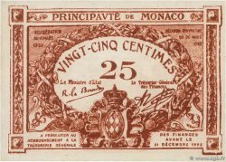 25 Centimes MONACO  1920 P.01a ST