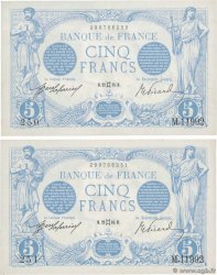 5 Francs BLEU Consécutifs FRANCE  1916 F.02.39
