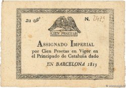 100 Pesetas SPANIEN Barcelona 1813 P.-
