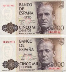 5000 Pesetas Consécutifs SPAIN  1979 P.160