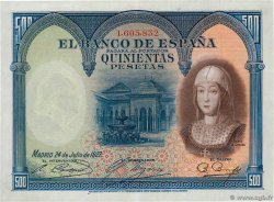 500 Pesetas ESPAÑA  1927 P.073c EBC+