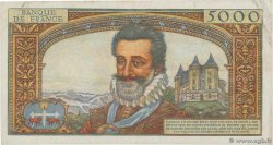 5000 Francs HENRI IV FRANCIA  1957 F.49.04 q.BB