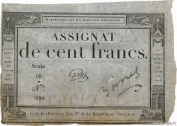 100 Francs  FRANKREICH  1795 Ass.48a
