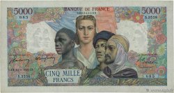 5000 Francs EMPIRE FRANÇAIS FRANCE  1947 F.47.60 XF