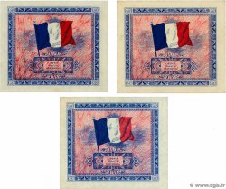 2, 5 et 10 Francs DRAPEAU Lot FRANCE  1944 VF.16.01, VF.17.01 et VF.18.01 TTB