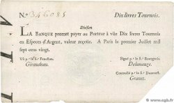 10 Livres Tournois typographié  FRANCE  1720 Dor.22