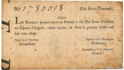 10 Livres Tournois typographié FRANCE  1720 Dor.22 TTB