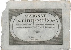 500 Livres FRANCIA  1794 Ass.47a
