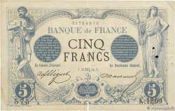 5 Francs NOIR FRANCIA  1872 F.01.11