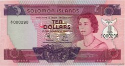 10 Dollars Petit numéro SOLOMON ISLANDS  1977 P.07a