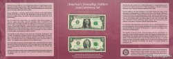 1 et 2 Dollars Set de présentation UNITED STATES OF AMERICA New York 2003 P.530A et 537 UNC