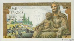 1000 Francs DÉESSE DÉMÉTER FRANCE  1942 F.40.10 SPL+