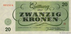20 Kronen ISRAËL Terezin / Theresienstadt 1943 WW II.705 pr.NEUF