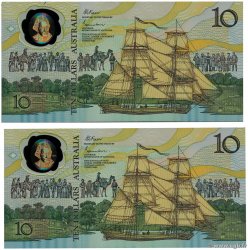 10 Dollars  Consécutifs AUSTRALIE  1988 P.49b NEUF