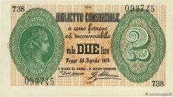 2 Lire ITALIE  1874 P.003 SPL