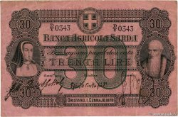 30 Lires ITALY Orisiano 1878 PS.921c F-