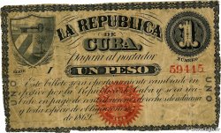 1 Peso CUBA  1869 P.055a TB