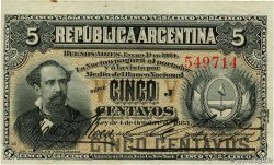 5 Centavos  ARGENTINA  1884 P.005 AU