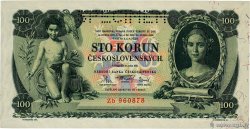 100 Korun  Spécimen CZECHOSLOVAKIA  1931 P.023s