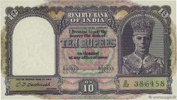 10 Rupees INDIA  1943 P.024 AU