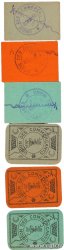 5, 10 et 25 Centimes Lot ALGERIA Orleansville 1916 K.362 au K.367  FDC