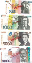 100 au 10000 Tolarjev Spécimen SLOVÉNIE  2002 P.31s au P.34as pr.NEUF