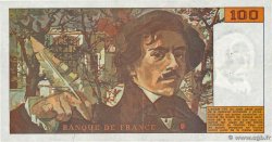 100 Francs DELACROIX imprimé en continu FRANCE  1990 F.69bis.02e1 TTB