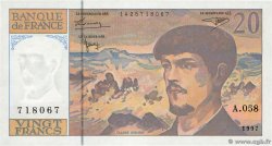 20 Francs DEBUSSY Modifié FRANCE  1997 F.66ter.02A58 pr.NEUF
